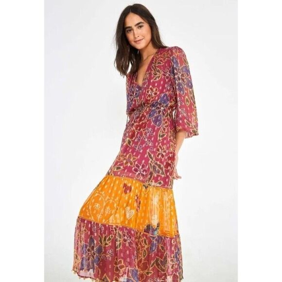 FARM Rio Dresses & Skirts - NWT. $300 FARM RIO Floral Sparkle Mixed Print Dress Sz S